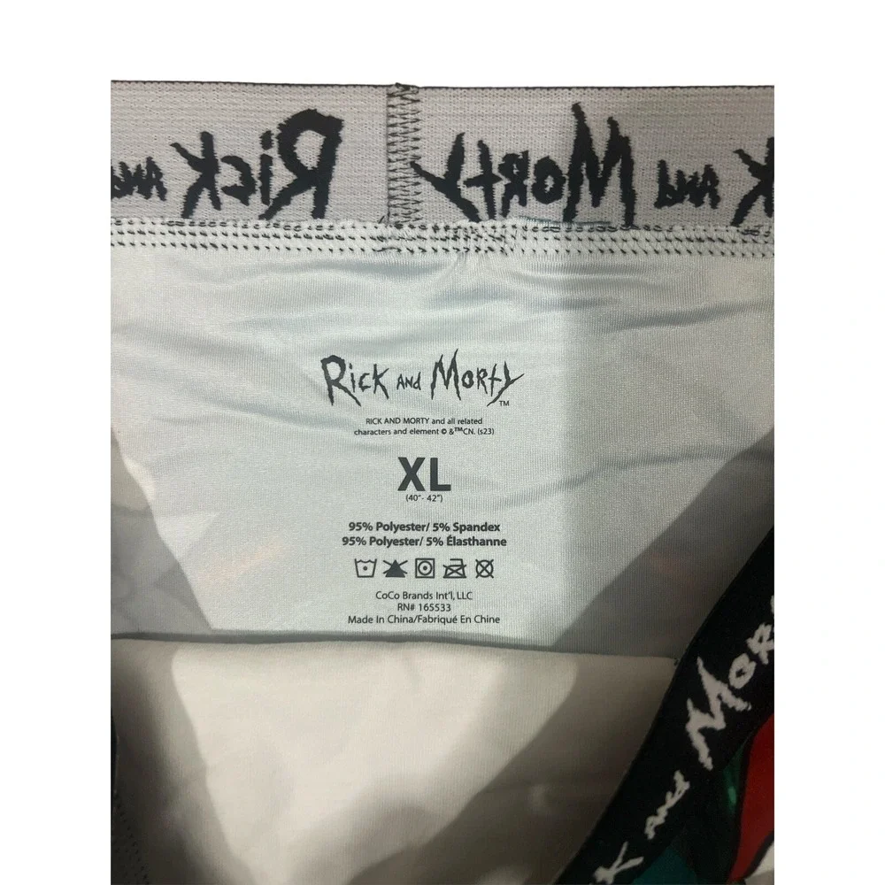 MENS RICK AND MORTY CHRISTMAS BOXER BRIEF SIZE XL